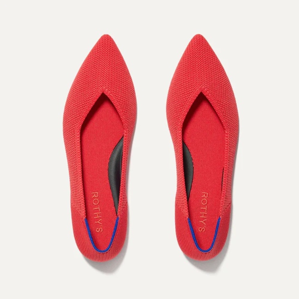 Rothy’s | The Point Flame Red Flats